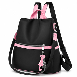 Bolsa Mochila Feminina Grande Antifurto Impermeável Reforçada Com Alça Costas e Transversal Escola Trabalho Passeio