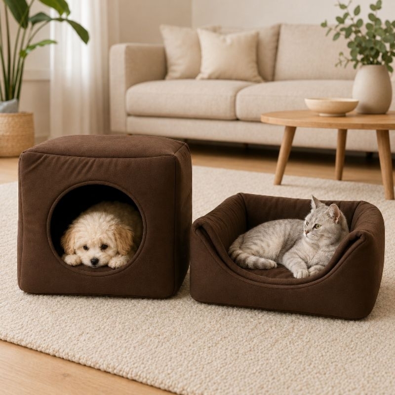 casinha toca cama lglu para cães e gato tamanhos G fundo impermeável colchão removível linda Premium