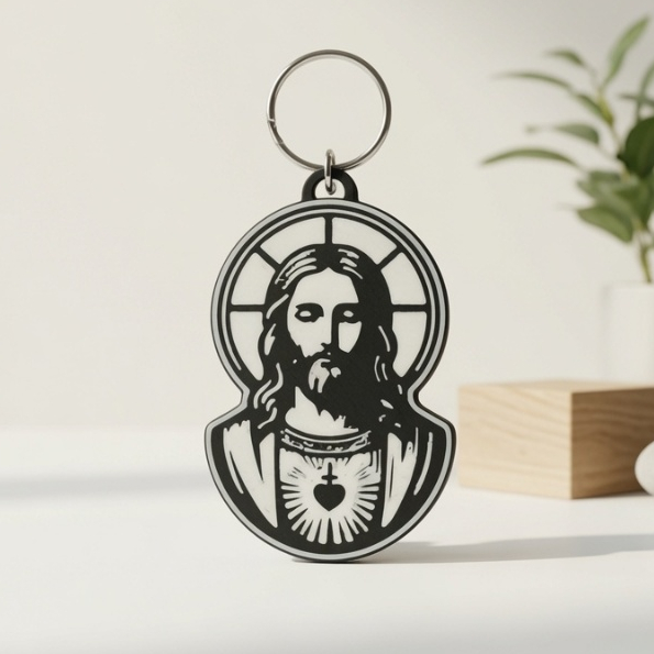 Chaveiro Sagrado Coração de Jesus | Religioso Católico | Presente de Fé | Decoração