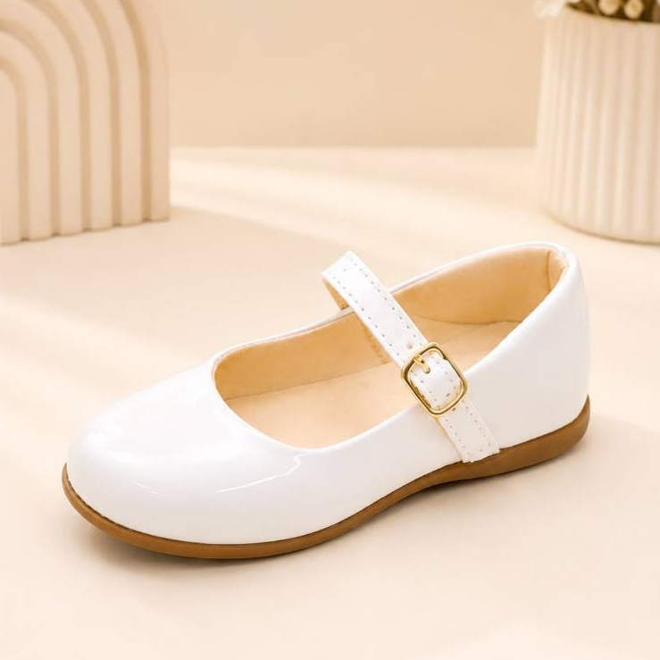 Sapatilha Infantil Daminha Feminina Confortável e Elegante Branco