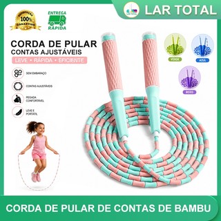 Corda de Pular Ajustável Segmentada Macia para Crianças Adultos Estudantes Treino Esportivo