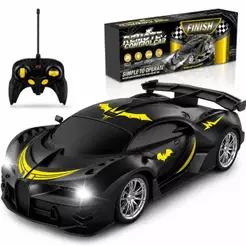Carrinho de Controle Remoto RC Esportivo 2.4GHz com Faróis LED Carrinho Do Batman