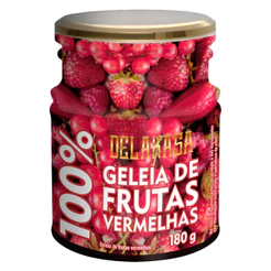 Geleia 100% Frutas Vermelhas Delakasa 180 g - Sem Glúten