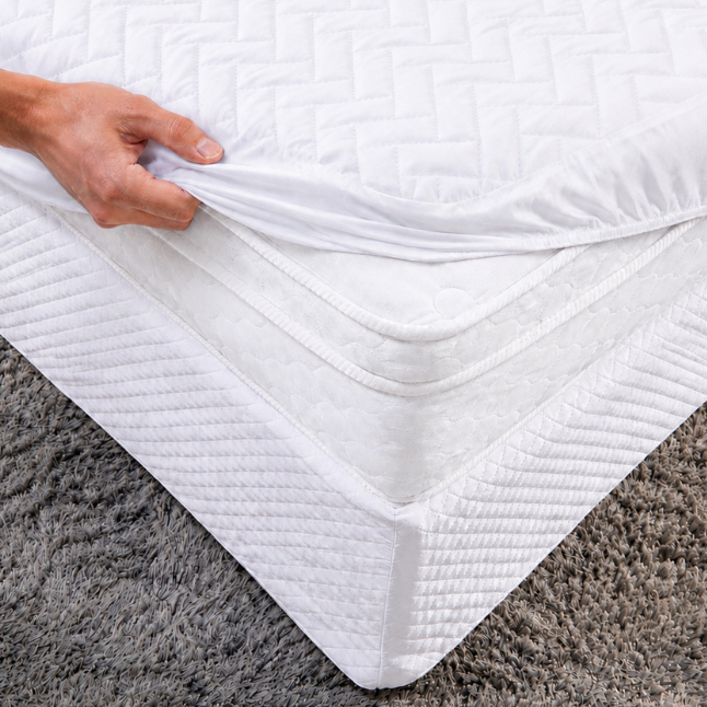 Protetor de Colchão Impermeável Premium Matelado com Elástico Antiácaro – Escolha Solteiro Casal Queen ou King