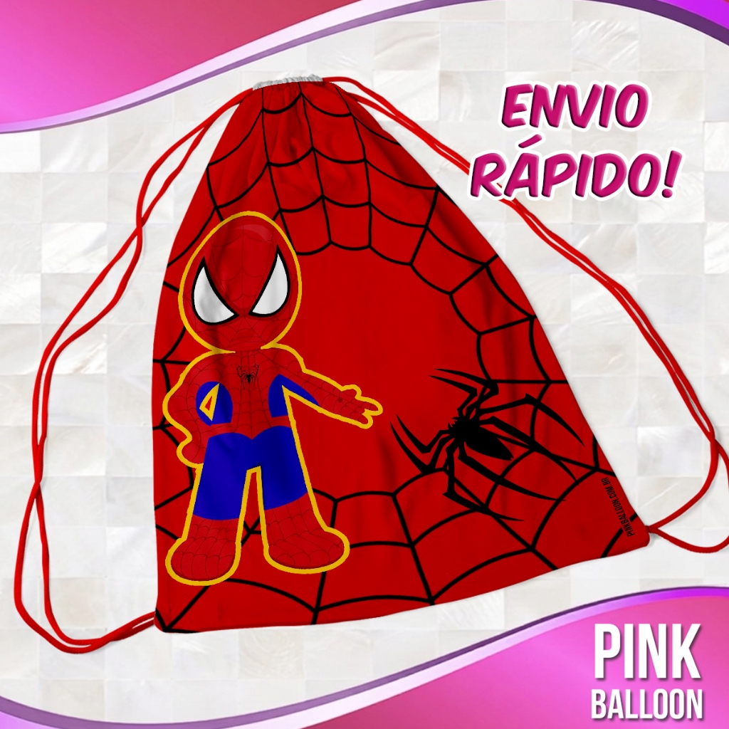 MOCHILINHA HOMEM ARANHA 1 (ENVIO RÁPIDO) - SACOLINHA LEMBRANCINHA NÃO PERSONALIZADA