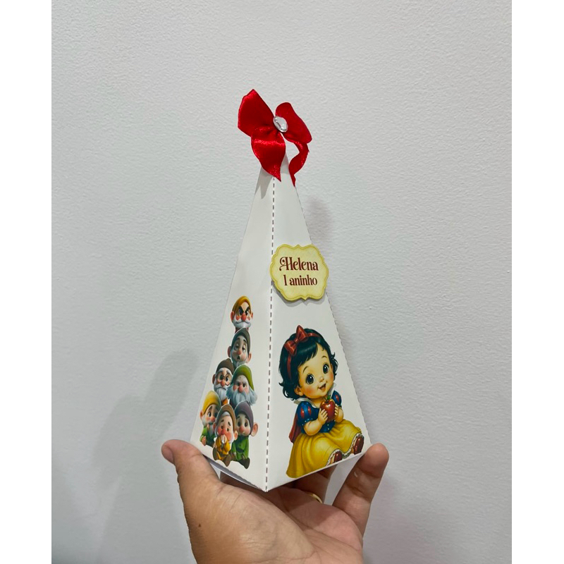 Caixa cone personalizada para lembrancinhas de festa infantil/adulto