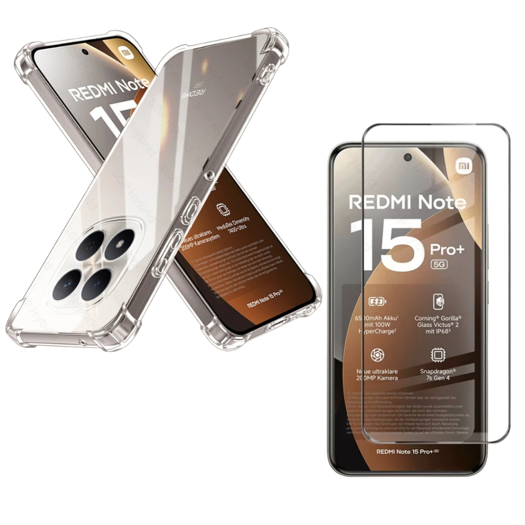 Capa + Película Para Xiaomi Redmi Note 15 15 Pro 15 Pro Plus | 3D Privacidade ou
