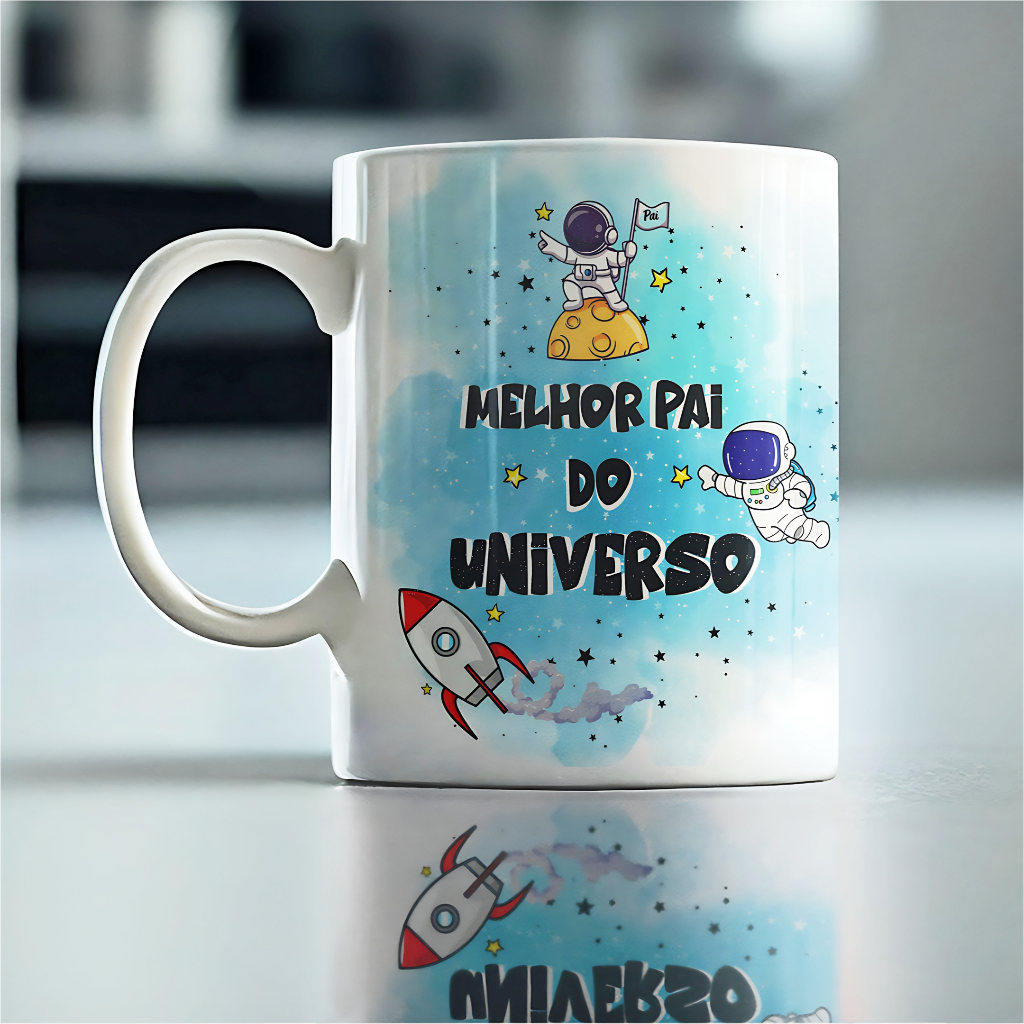 Caneca Xícara Dia dos Pais Papai Te amo Paizinho Pai do Mundo Personalizada OFERTA RELÂMPAGO!
