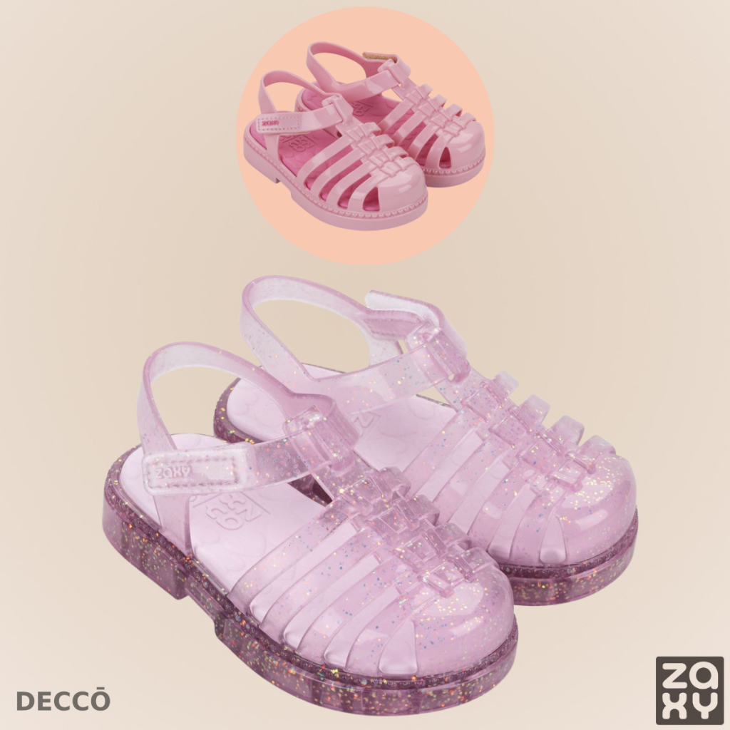 Sandália Papete de Bebê Zaxynina Lovely Sand Fofinha Confortável Macia Moderninha Baby Glitter