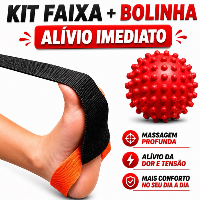 Kit Faixa Alongamento Tratamento Facite Esporão + Bola Cravo
