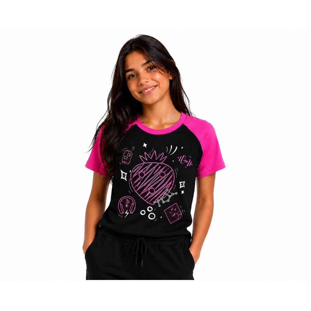 Camiseta Mundo Torajo Rosa Nova Coleção