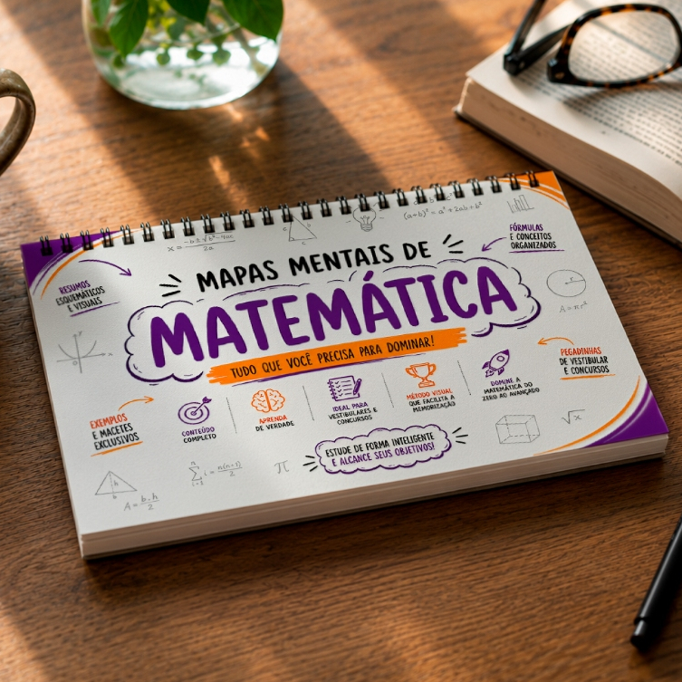 Imagem Apostila Enem Mapa Mental de Matemática para Concursos ENEM ESA UERJ FATEC UNICAMP FUVEST