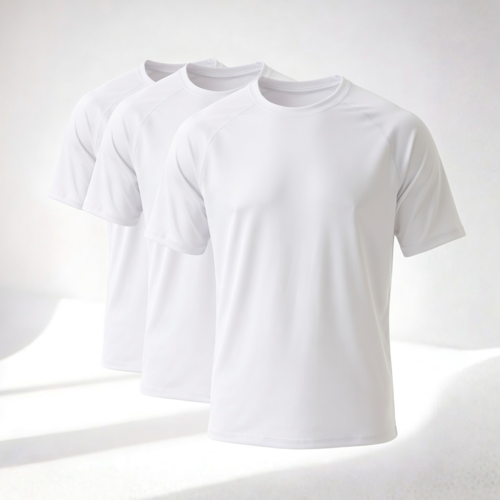 Kit 3 Camisetas Masculinas Manga Curta Dry Fit para Academia, Esportes e Lazer