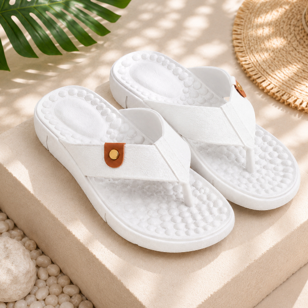 Chinelo Feminino Modal Confortável Massageador Anatômico Ortopédico Macio Antiderrapante Premium