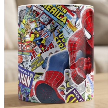 Caneca Homem-Aranha Cerâmica 325ml | Presente Marvel Spider-Man | Caneca Geek Personalizada Super-Herói