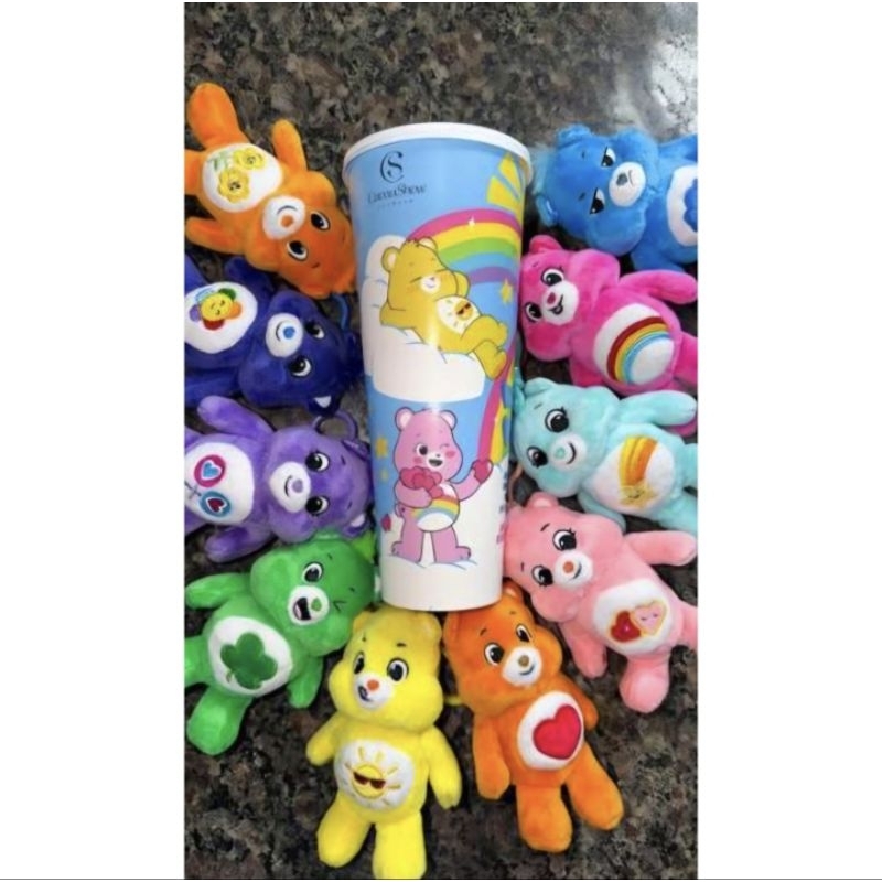 Copo com Chaveiro de Pelúcia Ursinhos Carinhosos Cacau Show Original Colecionável
