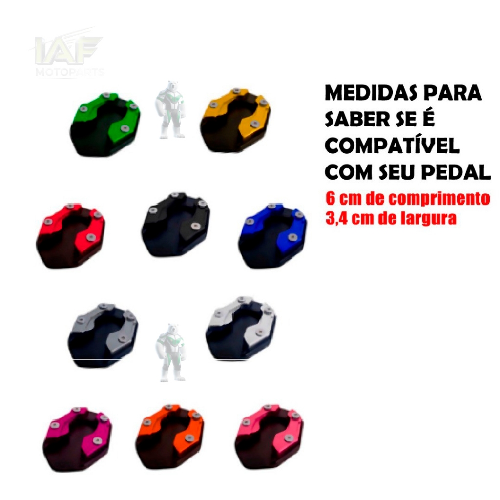 PROTETOR ESPORTIVO DESCANSO LATERAL PARA MOTO - ANTI-DERRAPANTE EXTENSOR DE PÉS