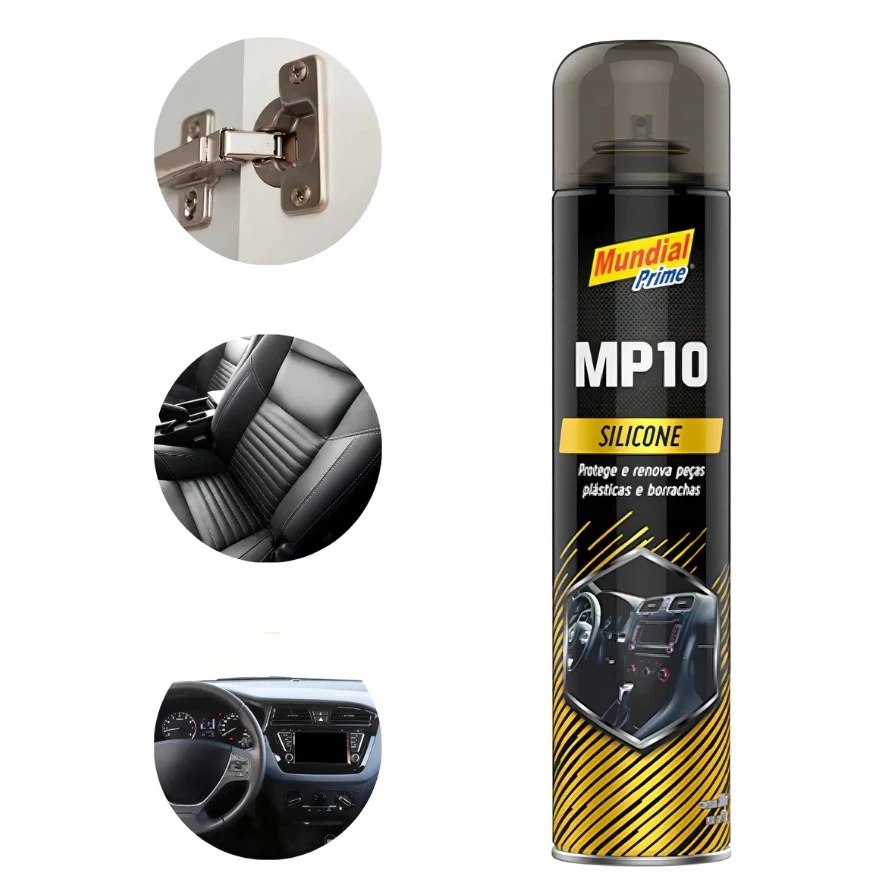 Silicone Spray Finalizador Automotivo Perfumado Fragrâncias 300ml/150g MUNDIAL PRIME