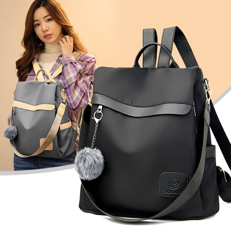 Bolsa mochila Portátil de Nylon da moda mochila feminina Antifurto e à prova d'água