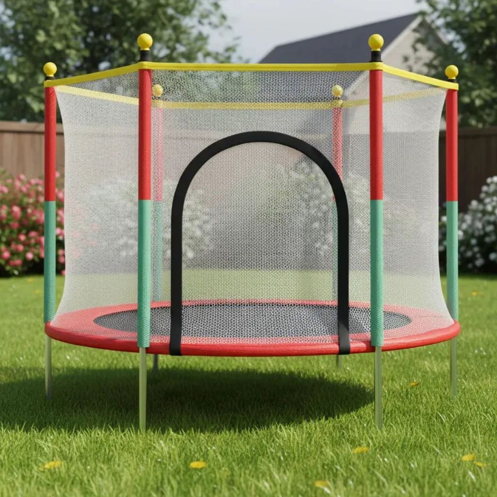 Cama Elástica Infantil Trampolim pula-pula Compacta 1,4m suporta 45kg