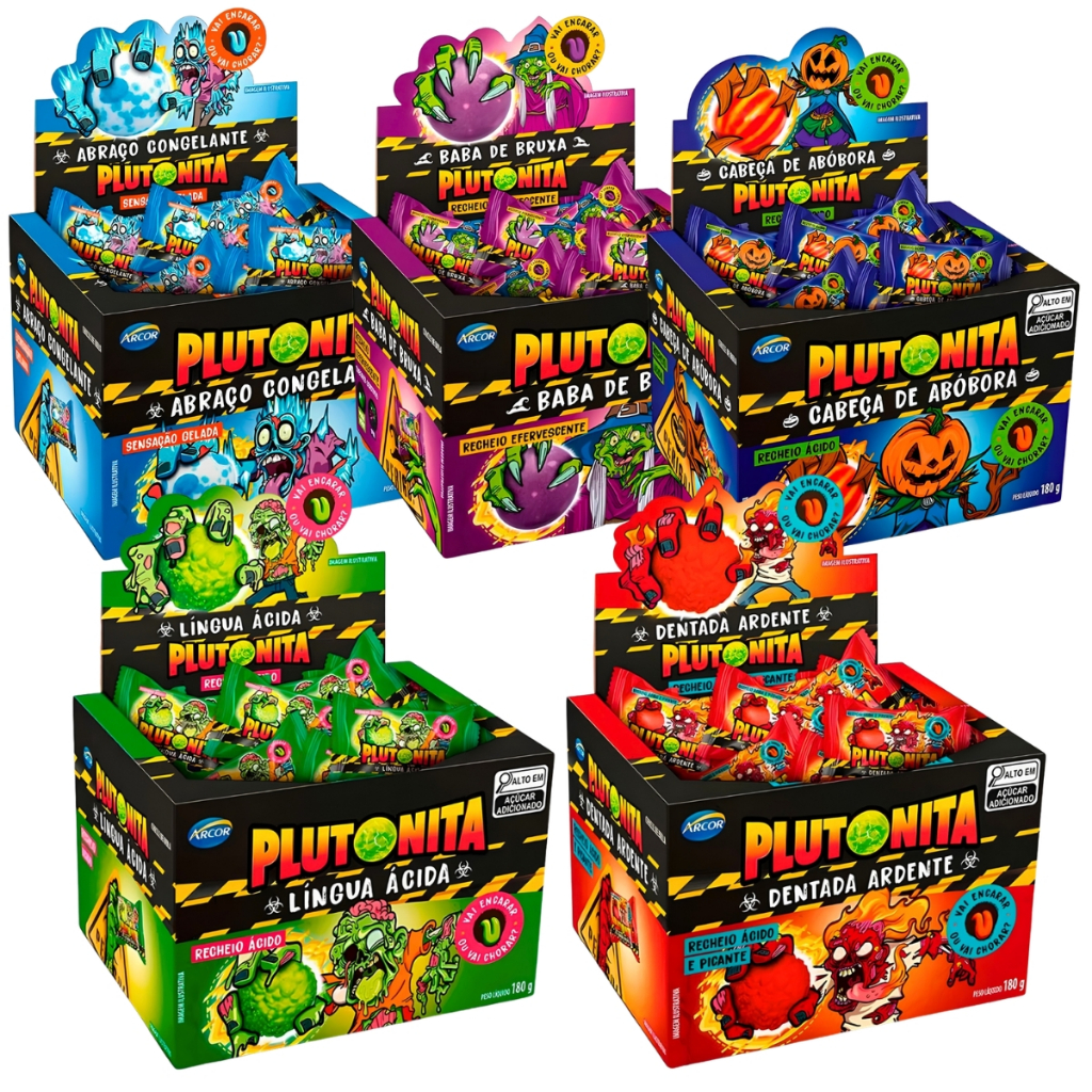 Kit 5 Plutonita Caixa Sortida Halloween