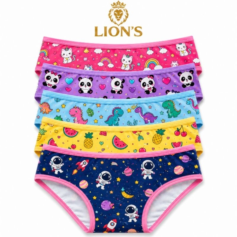 Calcinha Infantil Feminina mocinha Kit c/ 3 , 5 ou 10 Sortidas Estampadas Conforto Dia a Dia