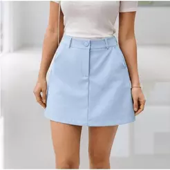 Short Saia Alfaiataria Casul Social Feminino Mulher Cores do 34 ao 48