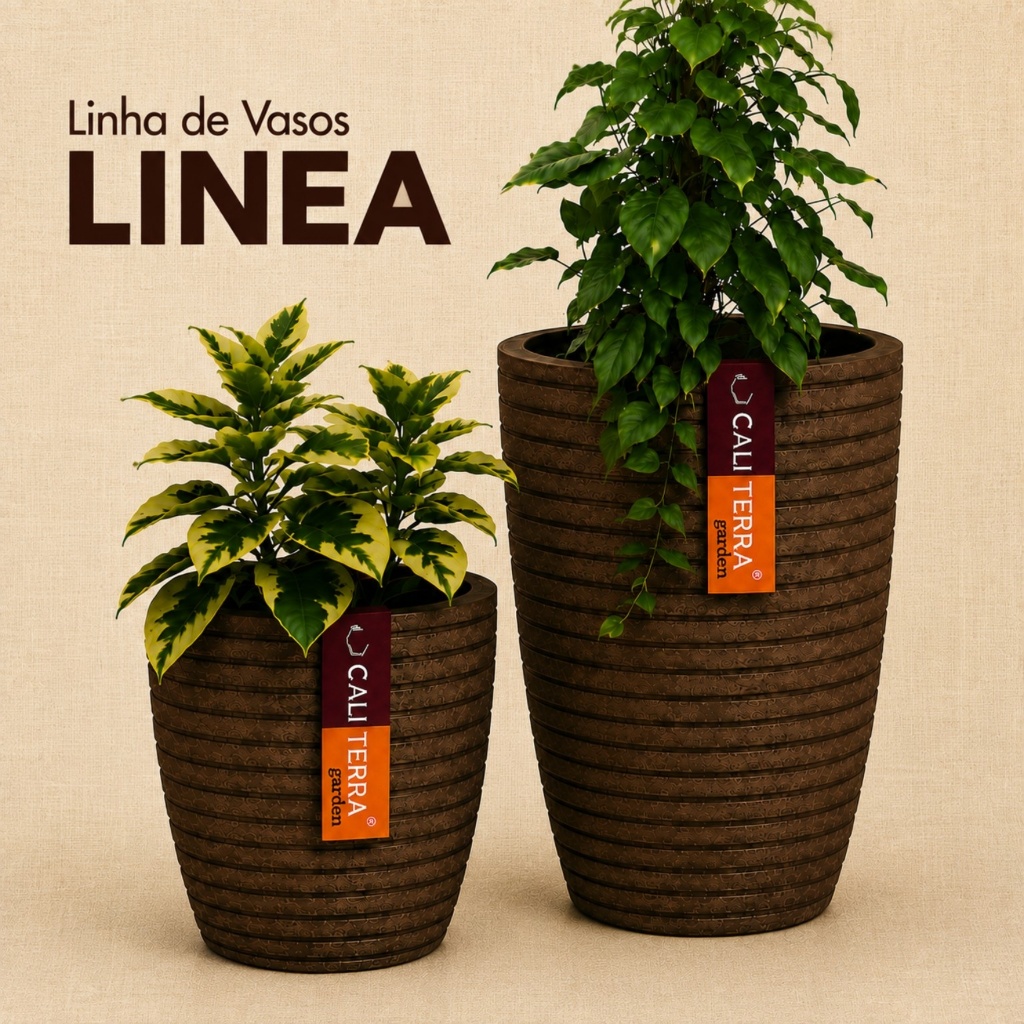 Vaso Grande Polietileno Decorativo Cachepot para Plantas Jardim Paisagismo Sala Varanda Área Interna Externa Linea