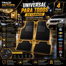 Jogo Tapete Automotivo 4 Peças Antiderrapante Impermeável Universal Todos Modelos