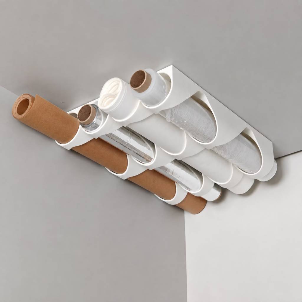 Suporte Porta-Rolos para Cozinha - Organização Prática para Armários