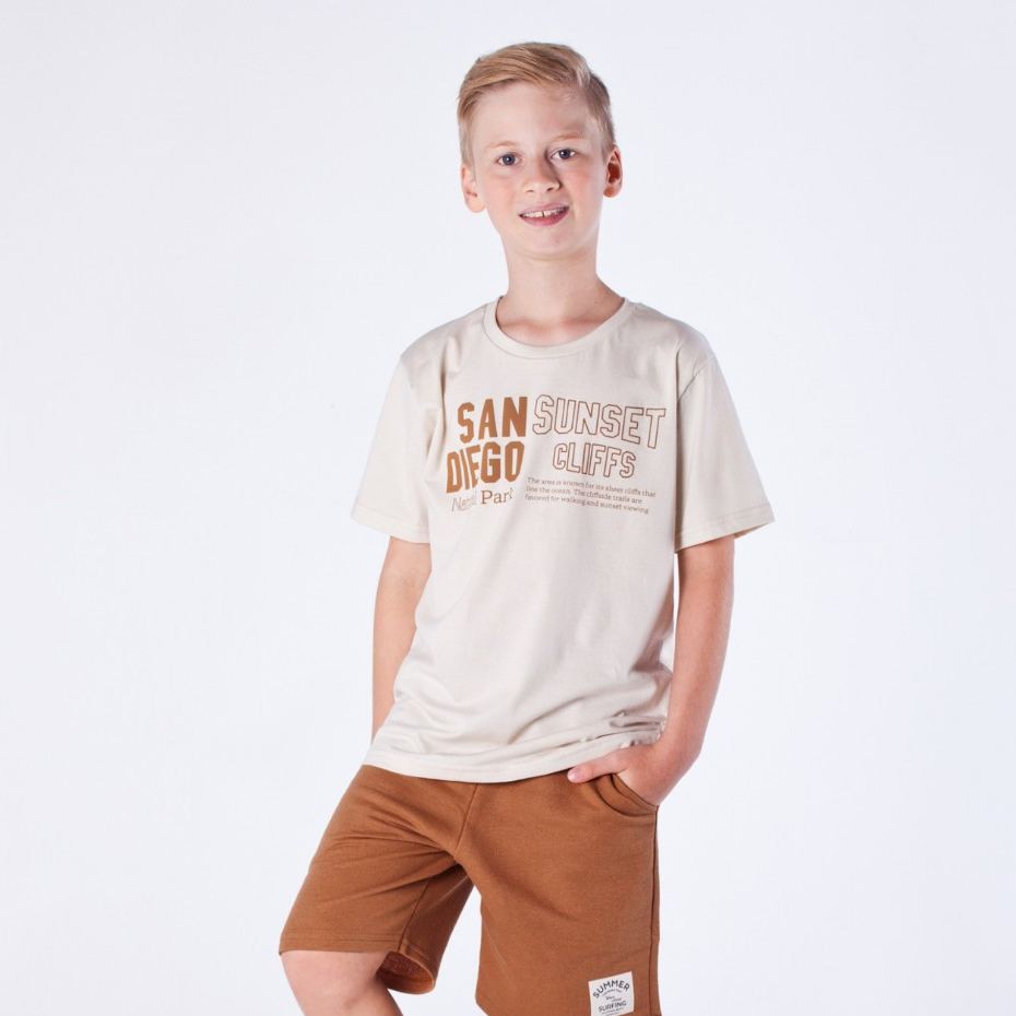Conjunto Infantil Juvenil Menino Camiseta Algodão + Bermuda Moletinho San Diego Roupa Infantil Menino