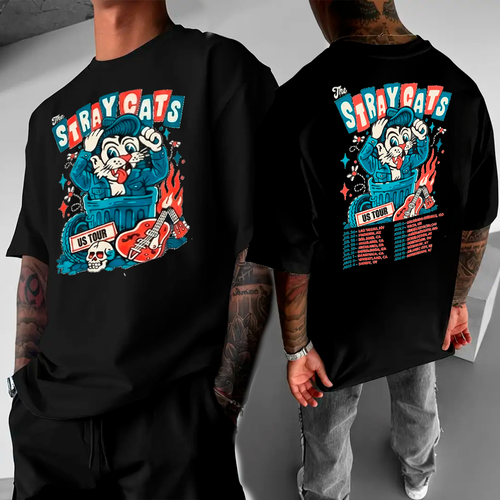 Camiseta Básica Stray Kids Cats Oversized Kpop Algodão Unissex Streetwear Presente Fã SKZ