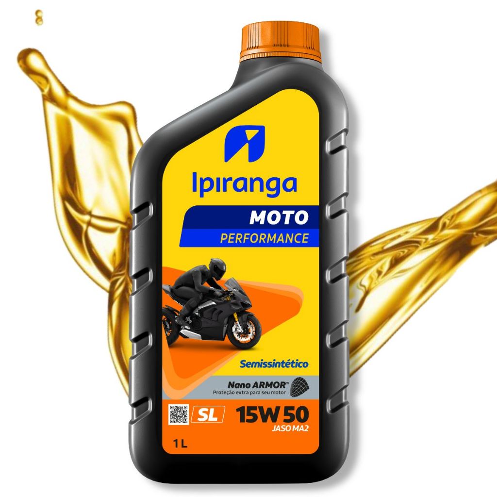 Óleo Ipiranga 15w50 Moto Performance Semissintético 4 Tempos 1 Litro