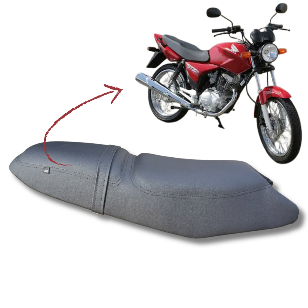 Capa Confort Personalizado Banco De Moto Titan 150 Almofada Espuma Soft Confortavel — imagem 2 de 2