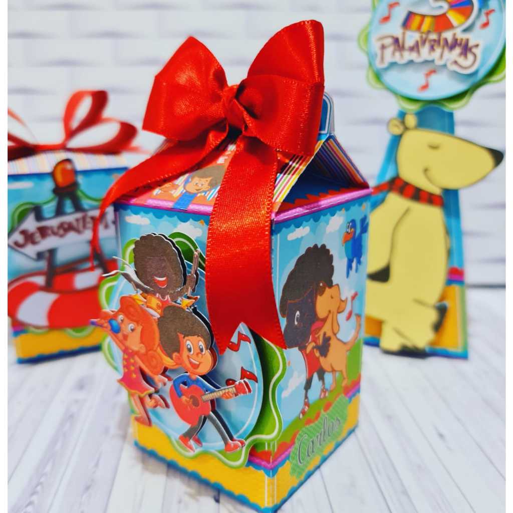 KIT PEGUE E MONTE 3 PALAVRINHAS LEMBRANCINHA ANIVERSARIO CAIXINHAS PERSONALIZADOS