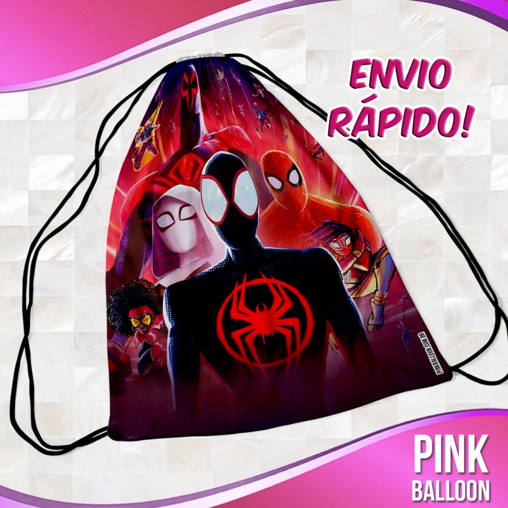 MOCHILINHA HOMEM ARANHA NO ARANHAVERSO 2 (ENVIO RÁPIDO) - SACOLINHA LEMBRANCINHA NÃO PERSONALIZADA
