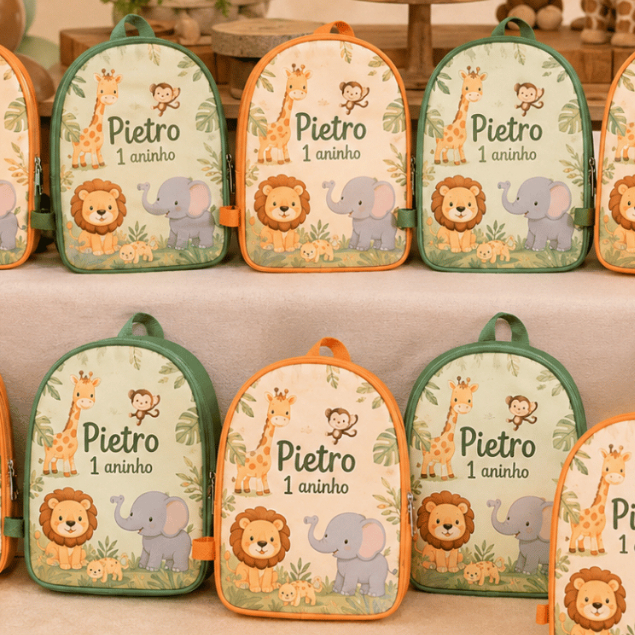 Kit 10 Mochila Personalizada Para Lembrancinha De Aniversário Infantil