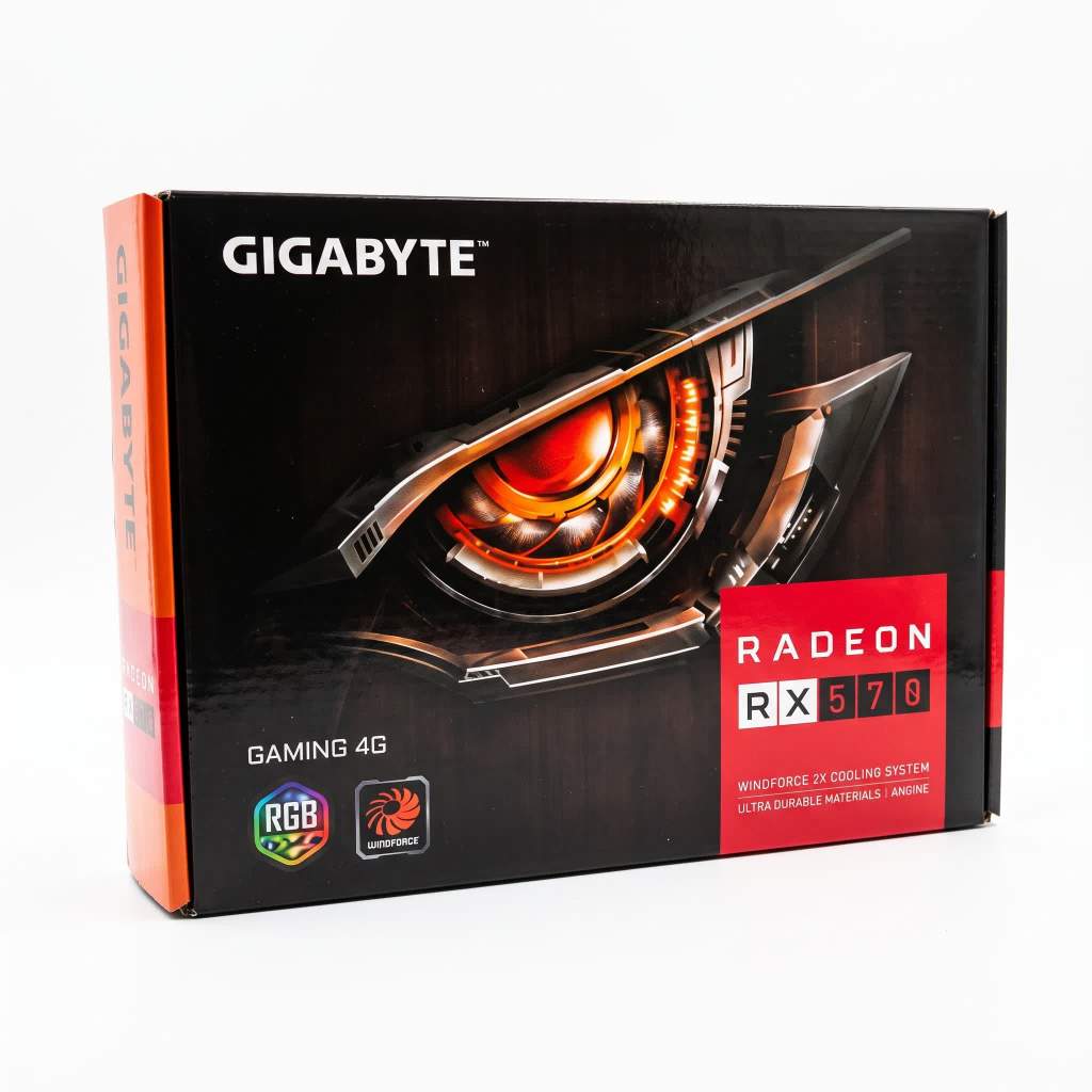Só A Caixa caixa de placa de vídeo gigabyte rx 570 8g Sem a placa de vídeo