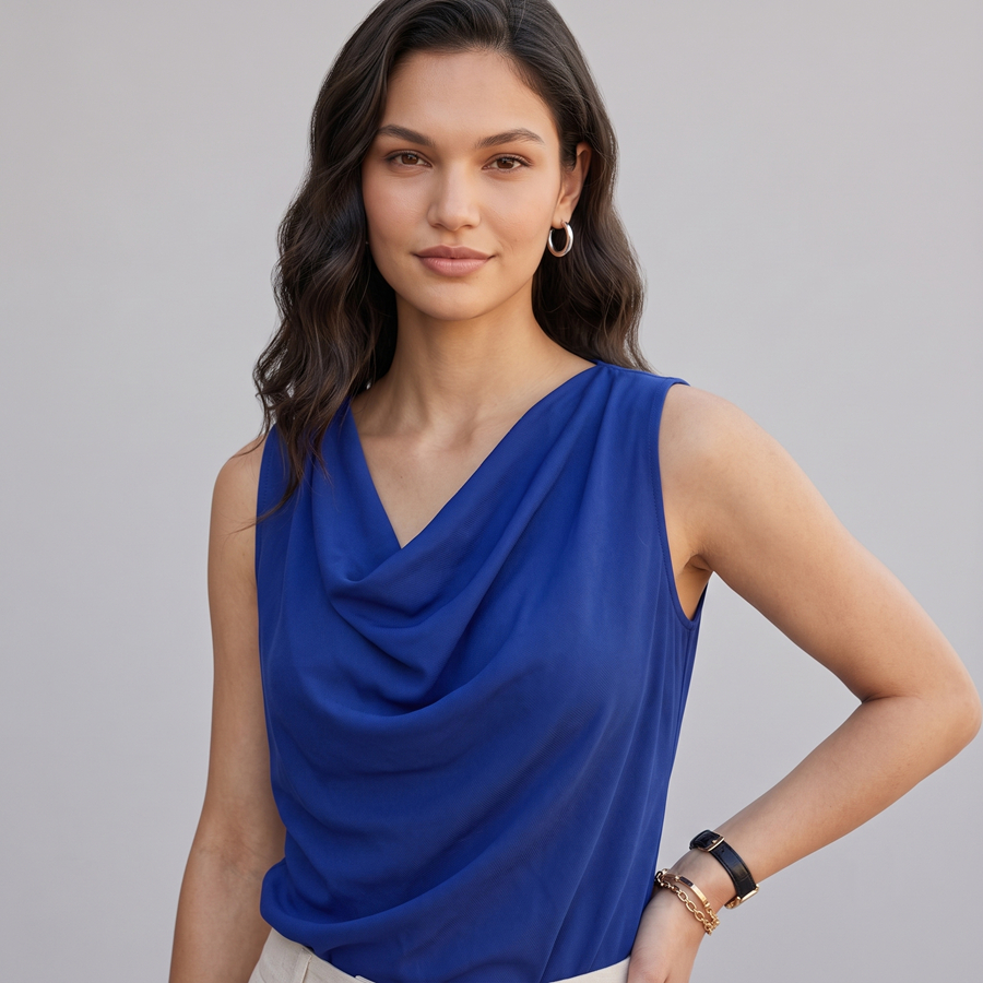 Blusa Regata Feminina Gola Boba Degagê Tecido Suplex Premium