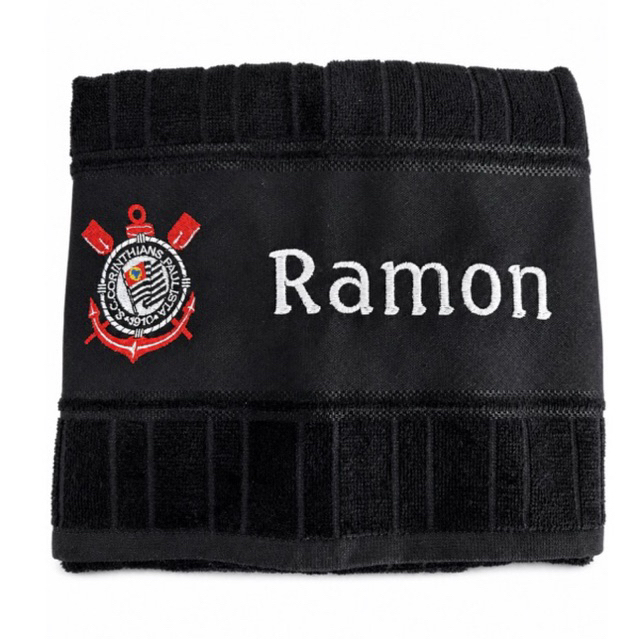 Toalha de Banho 100% Algodão Personalizada Com Nome + Time Futebol | Original Dohler | 1,40m x 70cm