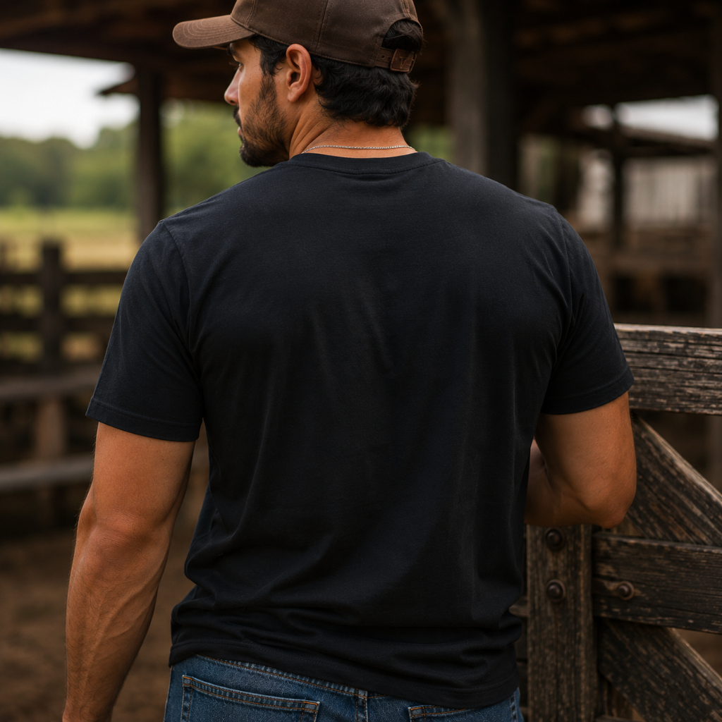 Camiseta Masculina Agro Vegano Terceirizado Estampa Premium Algodão Confortável Churrasco — imagem 2 de 2