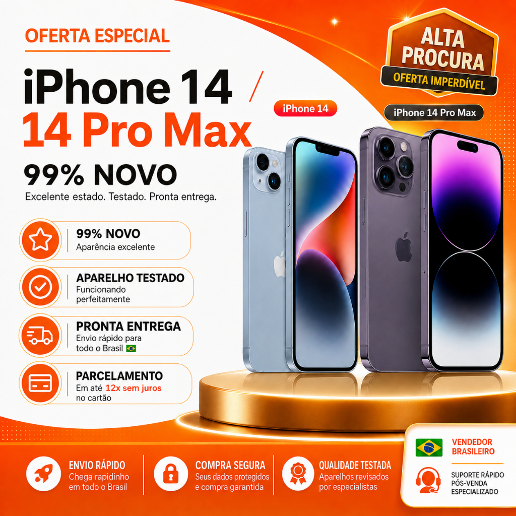 Celular Iphone 14/ 14 Pro Max 128gb/ 256gb  Vitrine