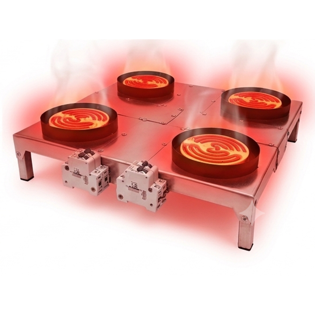 Fogão elétrico fogareiro cooktop 4 bocas blindado 4800 watts