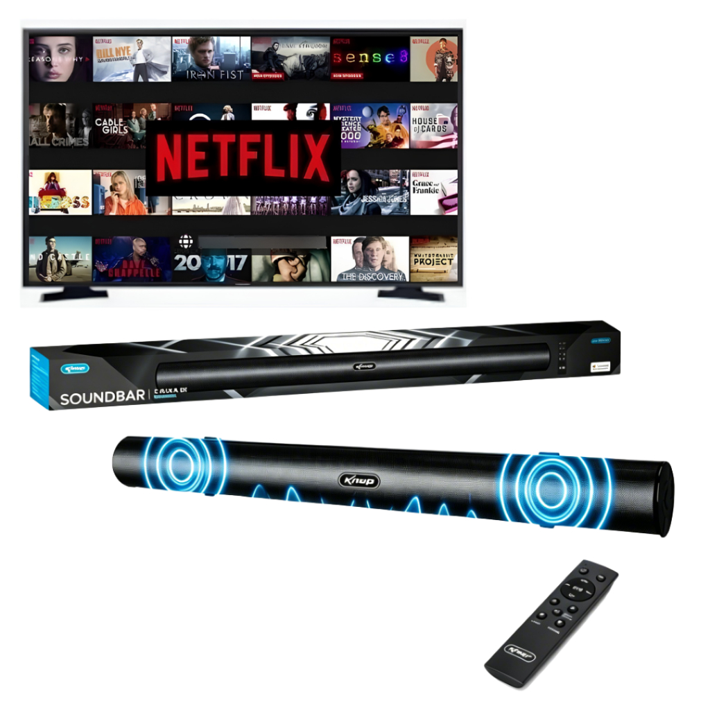 Caixa de Som Soundbar para TV Bluetooth 60W RMS HDMI ARC Óptico Home Theater Filmes Séries e Música
