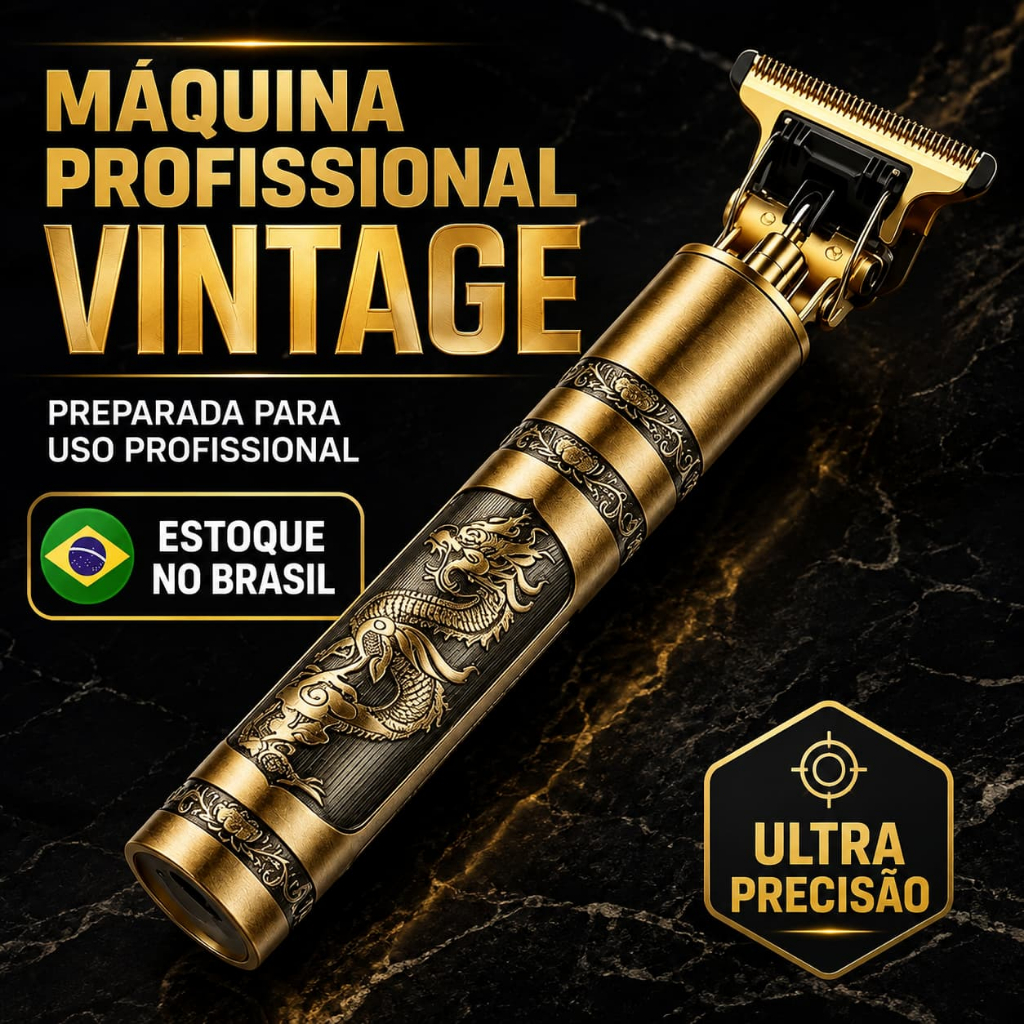 Máquina De Cortar Cabelo Profissional Vintage Dragão T9 Recarregável Sem Fio Barbeador Elétrico Acabamento E Barba