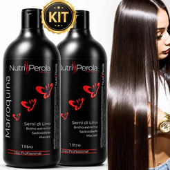Progressiva Marroquina Semi Definitiva Kit 1 Litro Com Óleo De Argan Alisa 100%