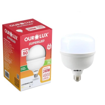 LÂMPADA OUROLUX SUPERLED ALTA POTÊNCIA T 50W 6500K BIVOLT