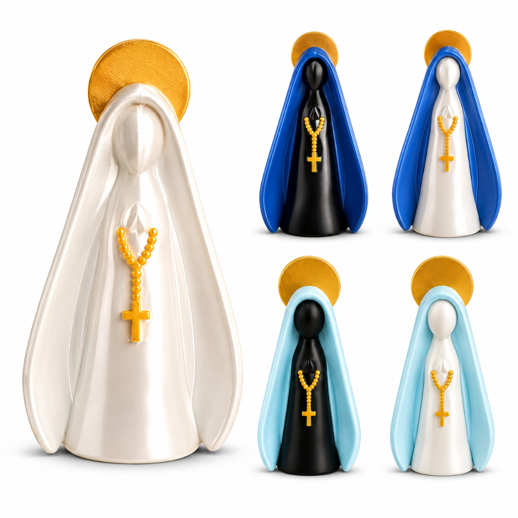 Imagem Nossa Senhora Aparecida Santinha Decorativa Enfeite Religioso Católico Para Sala Mesa Premium