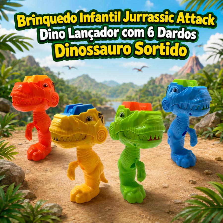 Brinquedo Lançador De Dardo Super Shoot Criança Menino Menina Jogo Dinossauro