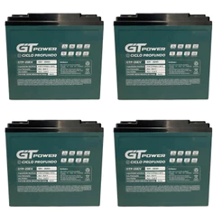 Kit 4 Baterias 25ah GT POWER Ciclo Profundo P/Skate Elétrico/Bike Elétrica/ Patinete Elétrico/Nobreaks/Moto elétrica 48v